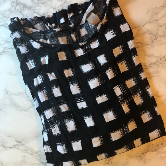 H&M Tops - H&M Black and White Checkered Blouse